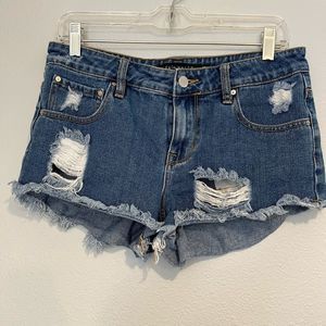 P.S. Erin Was 0N Denim Shorts